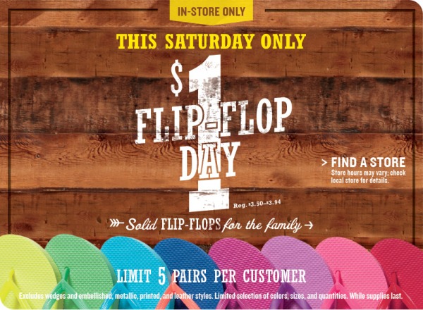 Old Navy $1 Flip Flop Day